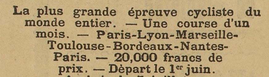 1903 : Et un journaliste créa le Tour de France